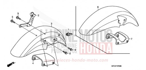 FRONT FENDER XL125V1 de 2001